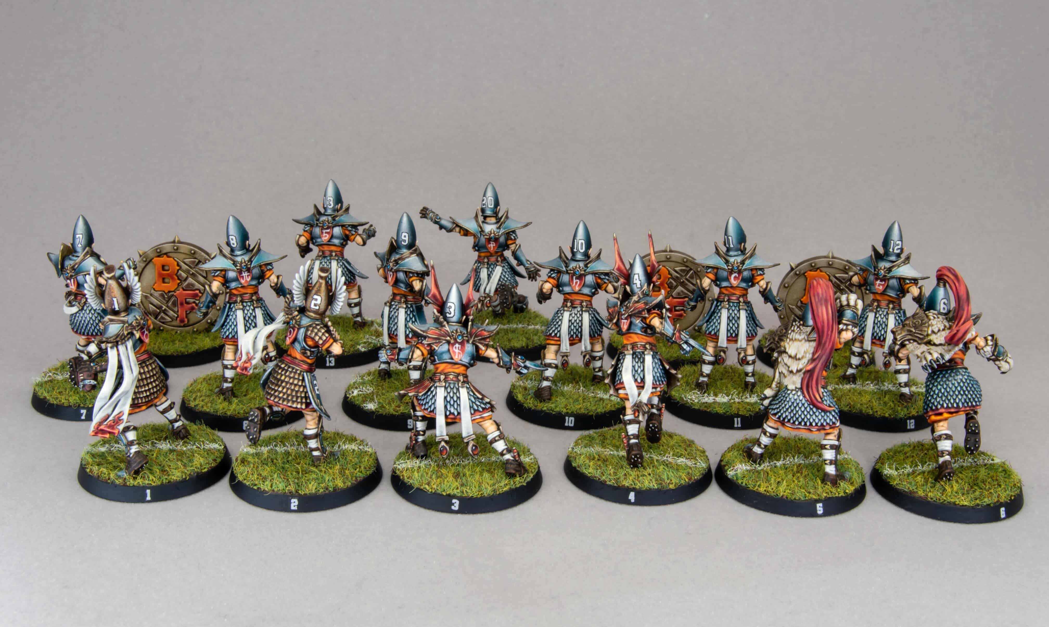 The High Elves team, viewed from behind